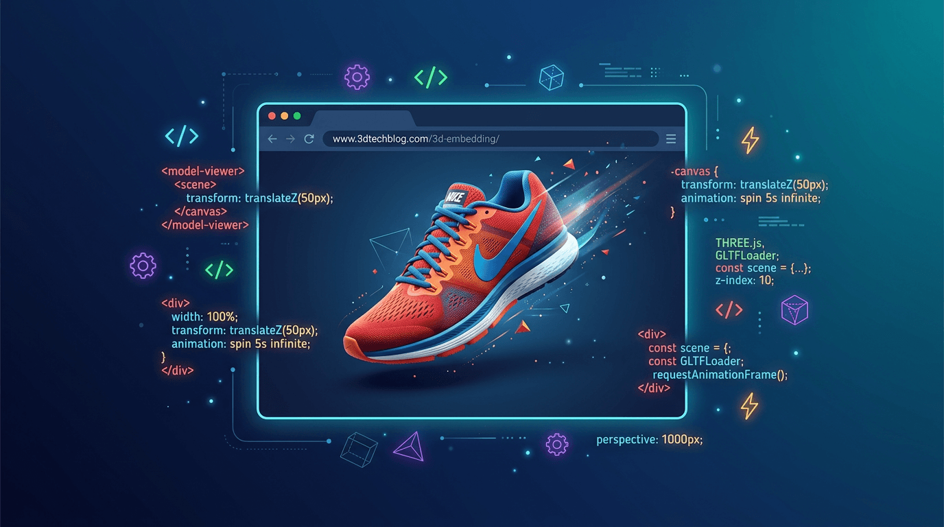 Webサイトに3Dモデルを埋め込む方法｜model-viewer・iframe・WebARの実装ガイド【2026年版】
