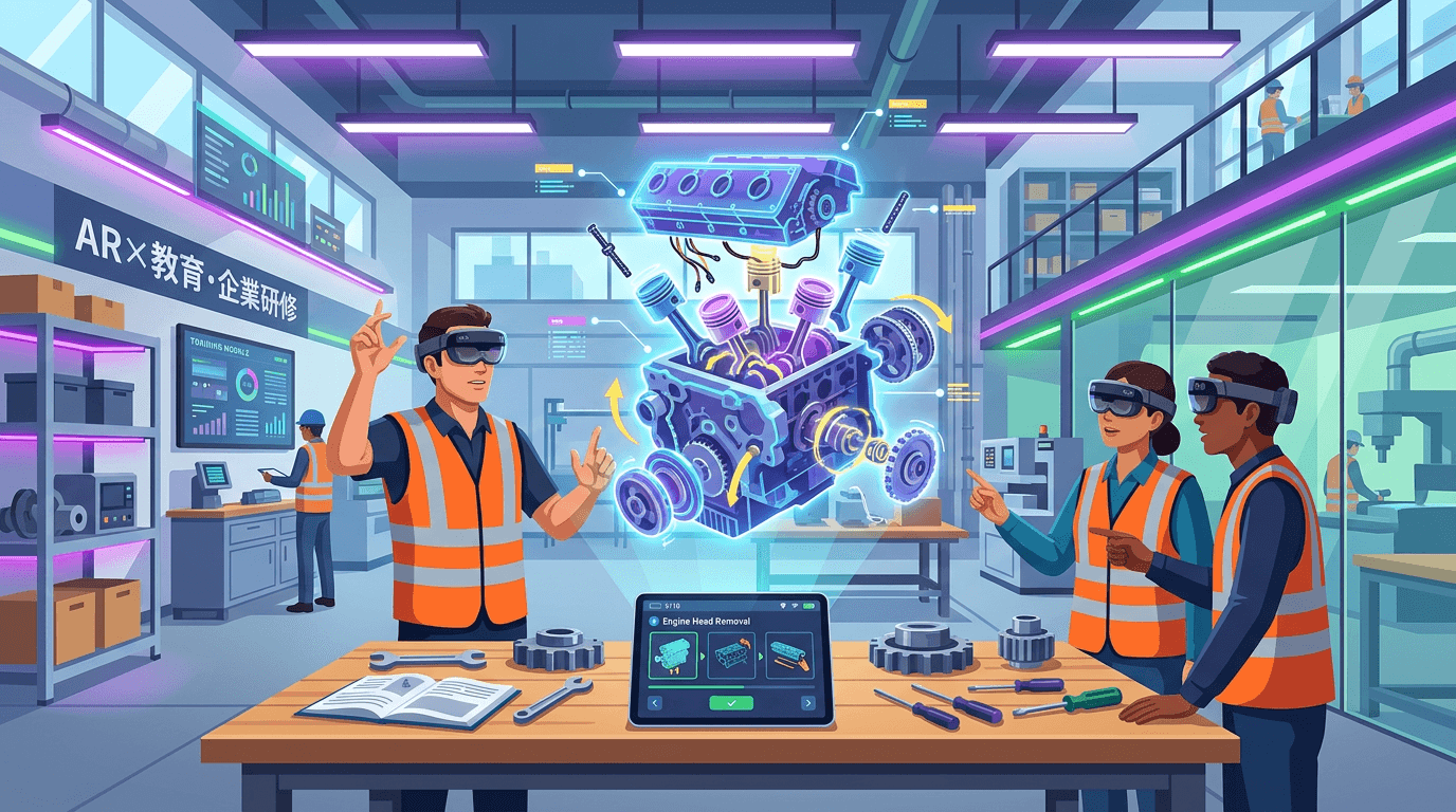 AR×教育・研修の活用ガイド｜企業研修・製造業トレーニングでの導入事例と効果【2026年版】