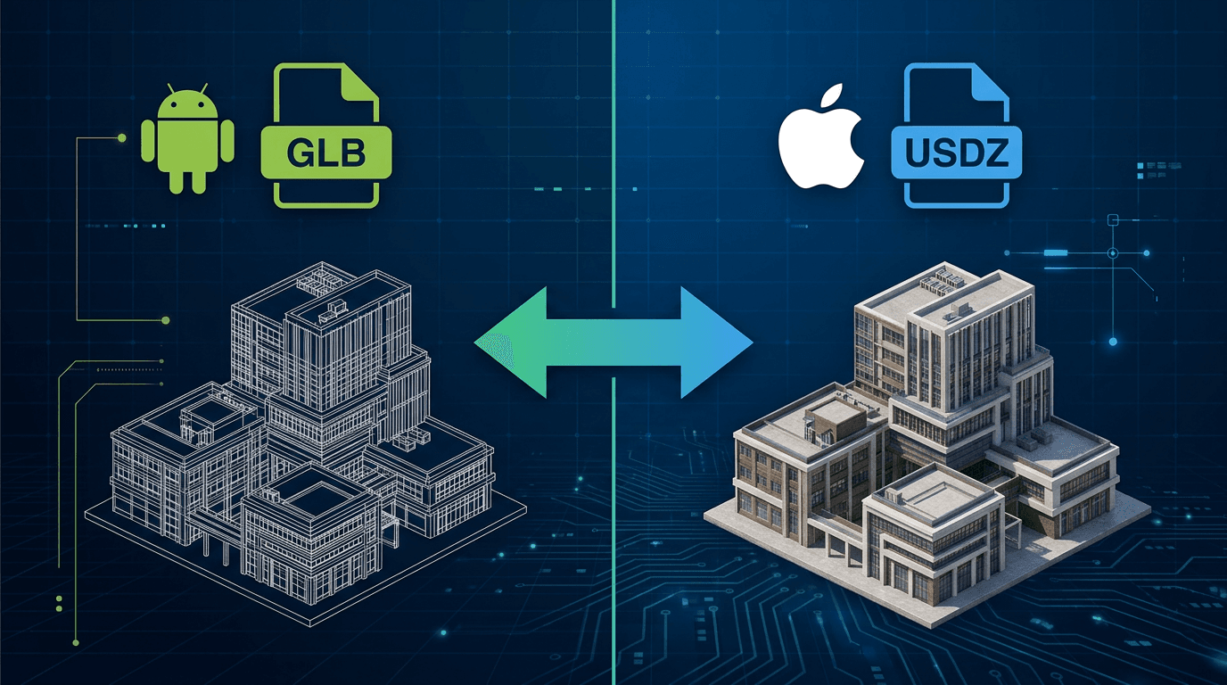 GLBとUSDZの違いとは？WebARで使う3Dファイル形式を徹底比較【2026年版】