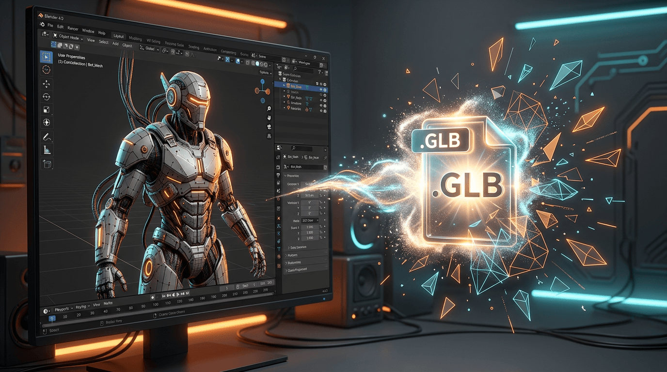 GLBファイルの作り方｜AI生成・Blender・3Dスキャンで3Dモデルを作成する完全ガイド【2026年版】